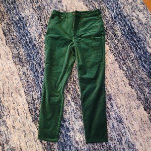 ModCloth green velveteen pants NWT